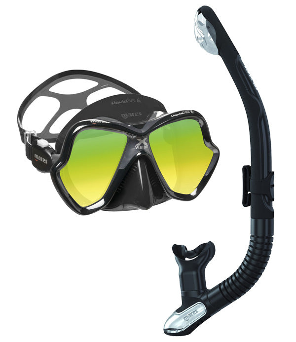 Mares Mask & Snorkelset (X-Vision Ultra Mirrored + Ergo Dry)