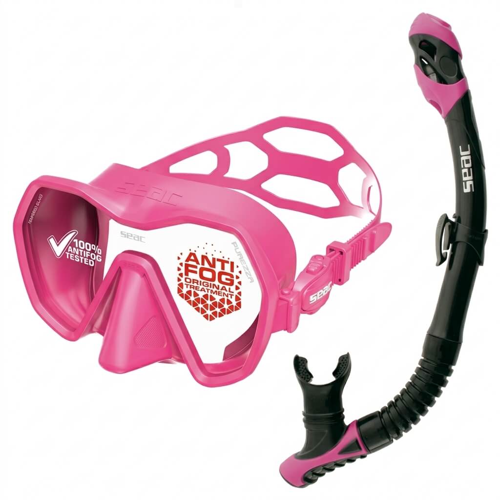 SEAC Mask & Snorkelset (Purezza + Reverse Dry)