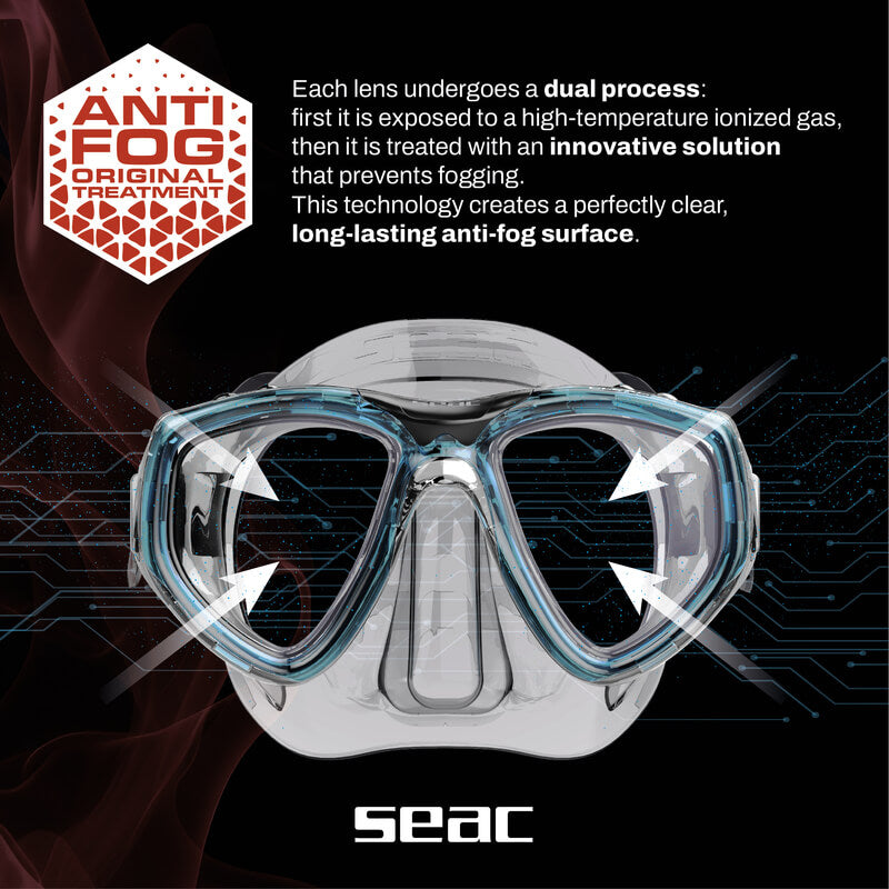 SEAC Mask & Snorkelset (Clear + Reverse Dry)